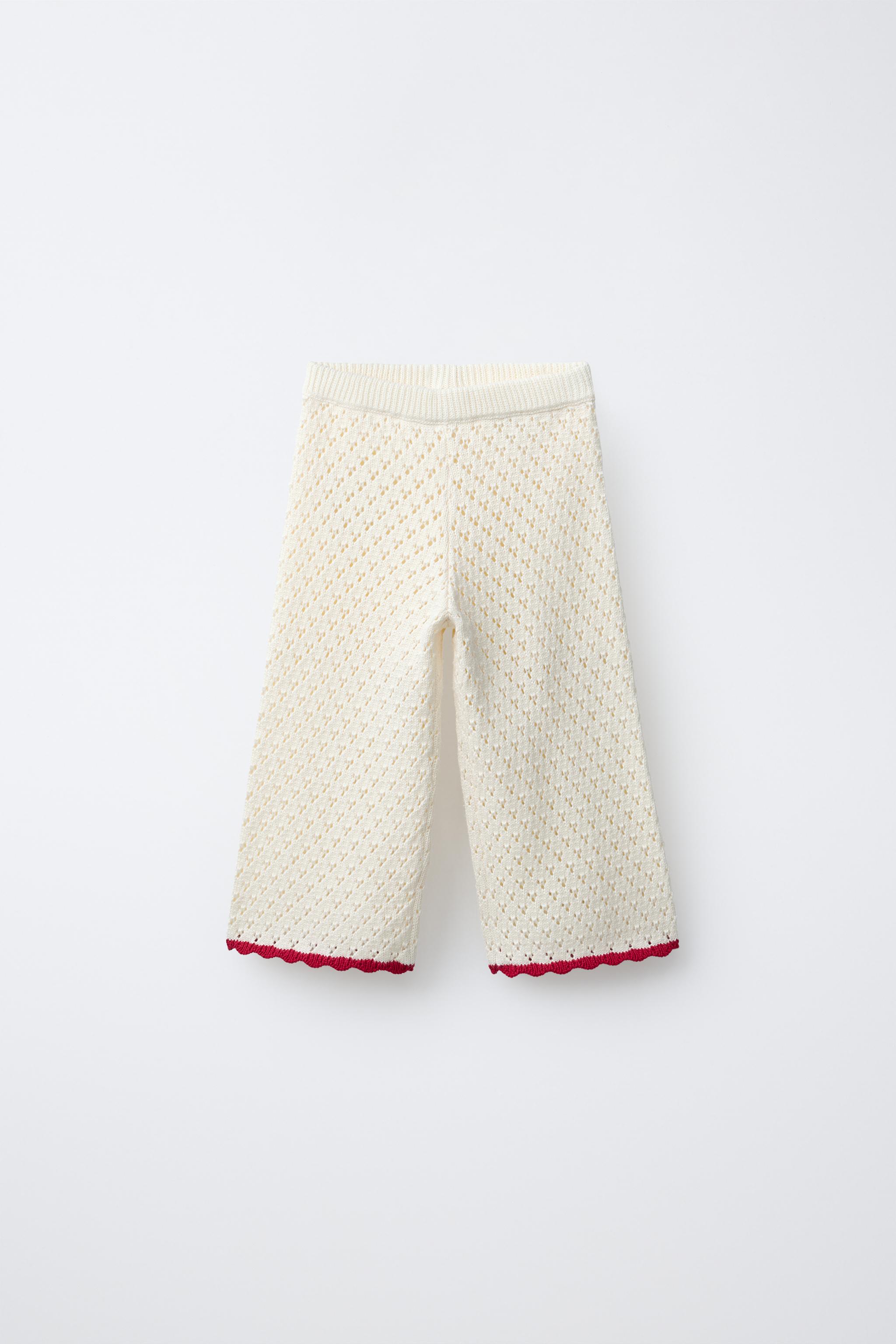 JUPE-CULOTTE EN MAILLE FLEUR CROCHET