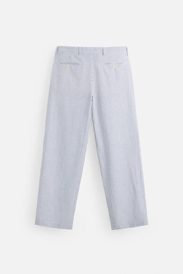 SEERSUCKER TROUSERS - striped by Zara - Image 6