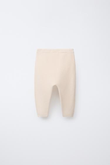 GARTER STITCH TROUSERS WITH EMBROIDERED FLOWERS - Vanilla by Zara - Image 1