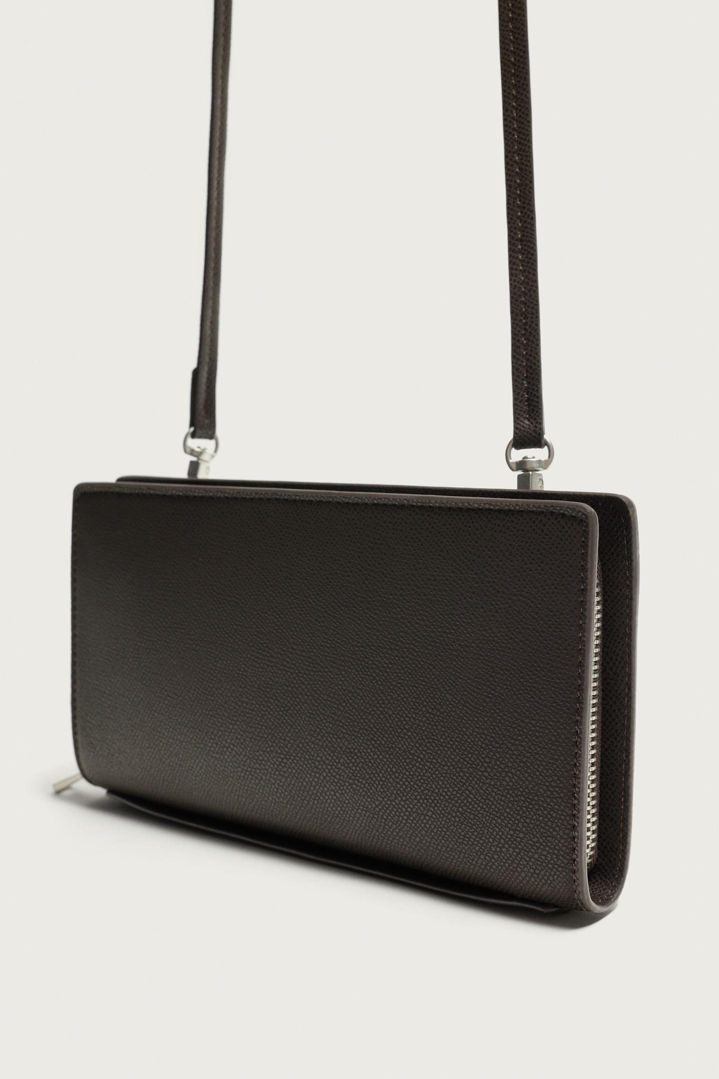 Мужская сумка Zara XL Textured, цвет: Коричневый — фото 5