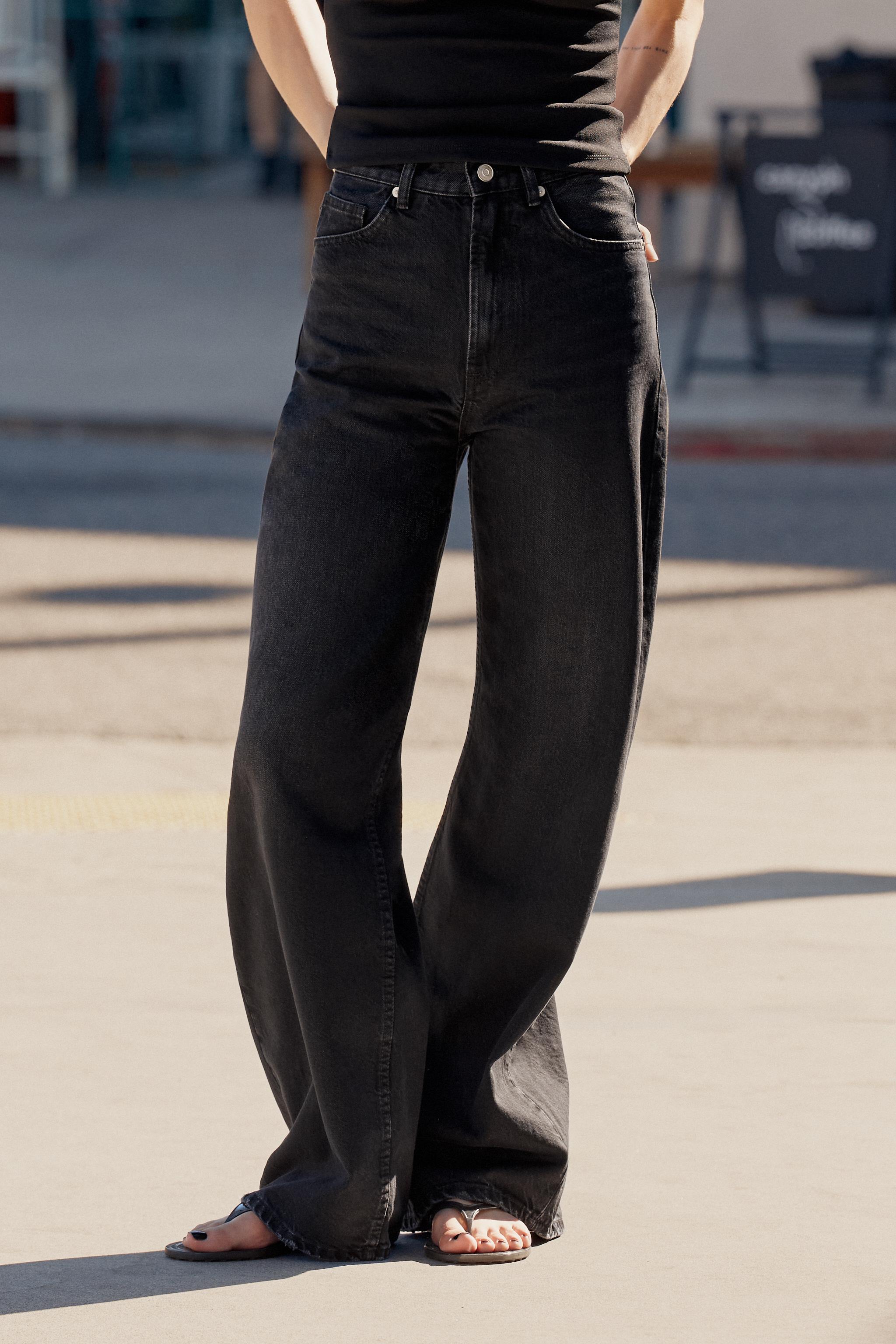 Женские джинсы Zara TRF HIGH WAIST EXTRA WIDE LEG JEANS — фото 3