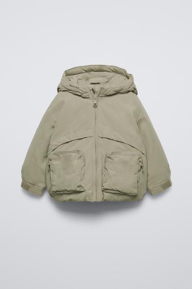 КУРТКА ИЗ НЕПРОМОКАЕМОЙ ТКАНИ — СВЕТЛЫЙ ХАКИ от Zara — изображение 0
