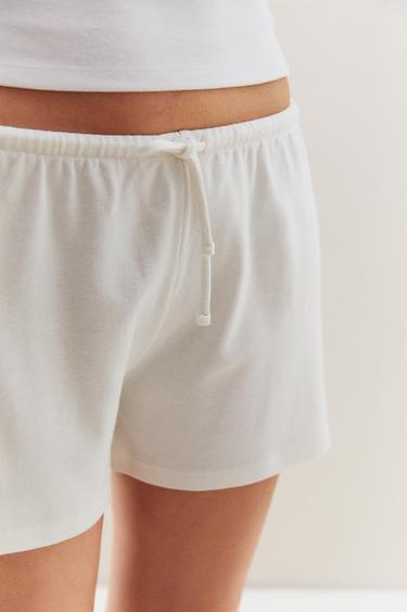 COTTON JERSEY SHORTS - Oyster-white by Zara - Image 4