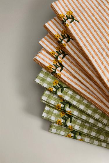 FLOWER PAPER NAPKINS (PACK OF 30) - Green by Zara - Image 3