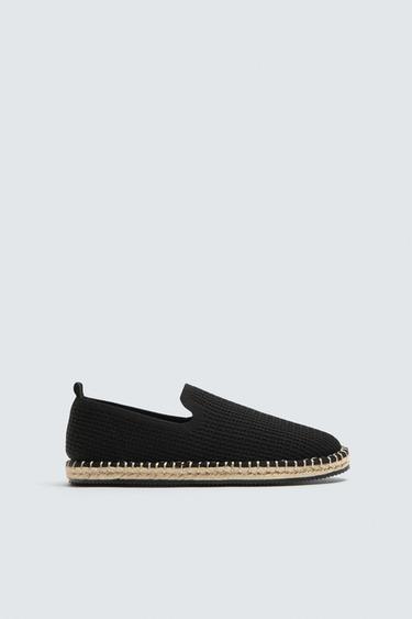 CROCHET KNIT ESPADRILLES - Black by Zara