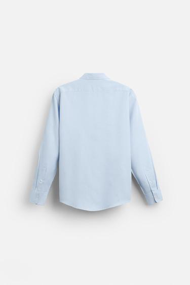 EASY CARE TEXTURED SHIRT - Sky blue by Zara - Image 6