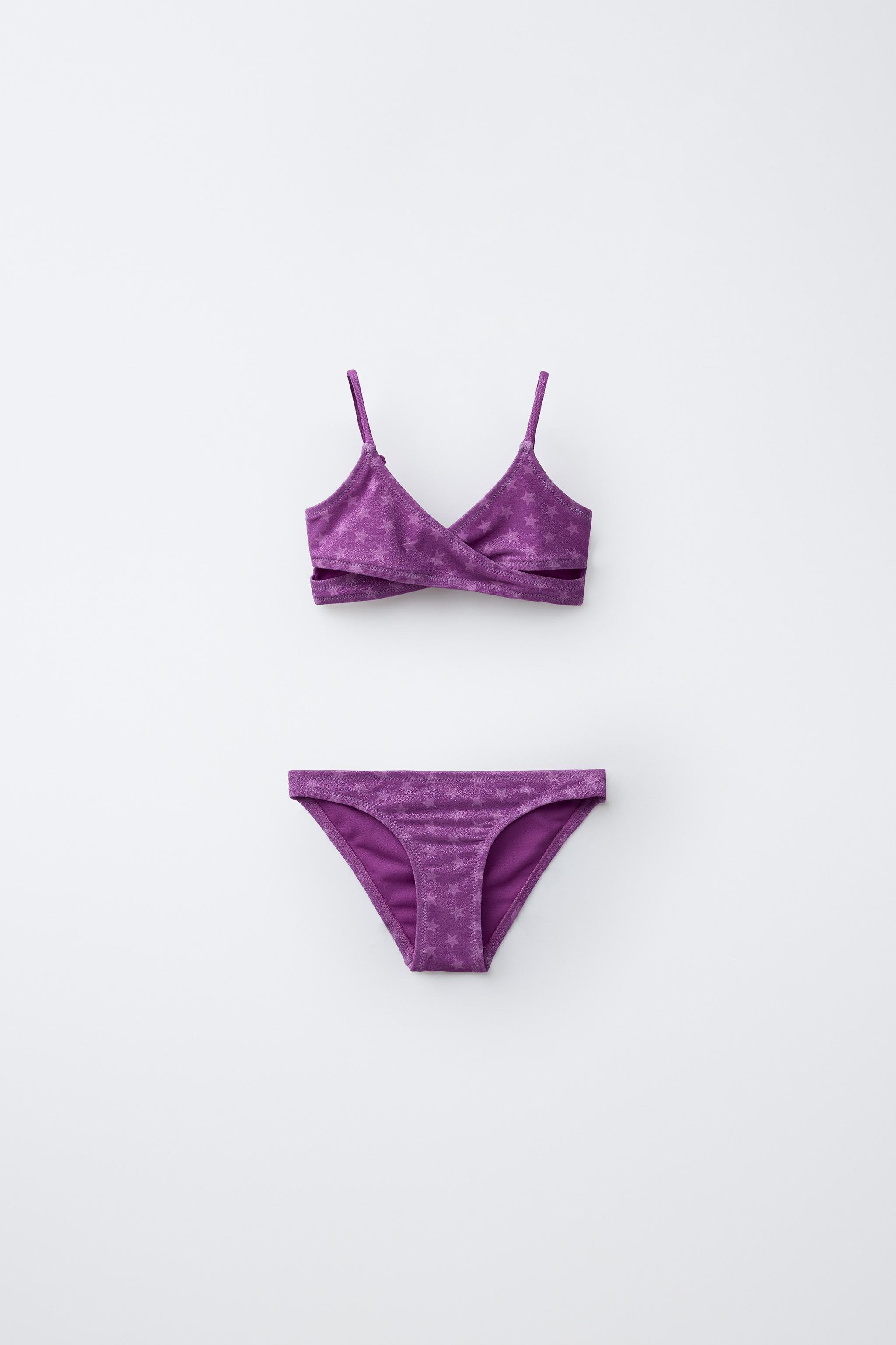 6-14 YEARS / SPARKLY STAR BIKINI - Magenta | ZARA India