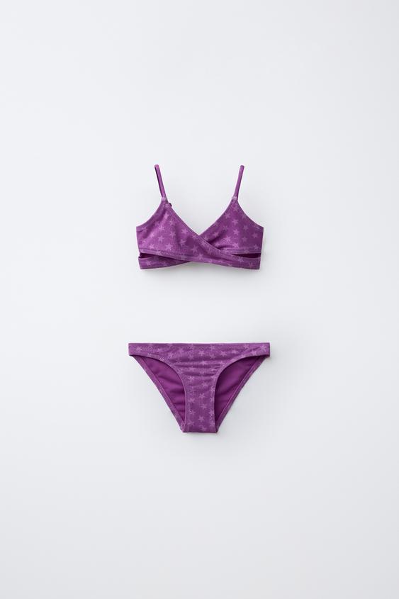 6-14 ANOS/ BIQUÍNI COM BRILHO E ESTRELAS - Magenta da Zara - Imagem 0