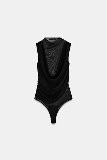 BODY EN TULLE ASSORTI - Noir de Zara - Image 5