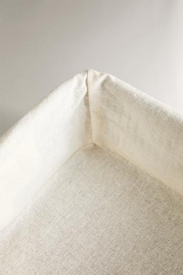 RECTANGULAR FABRIC-LINED HAMPER - Blue / Green by Zara - Image 4