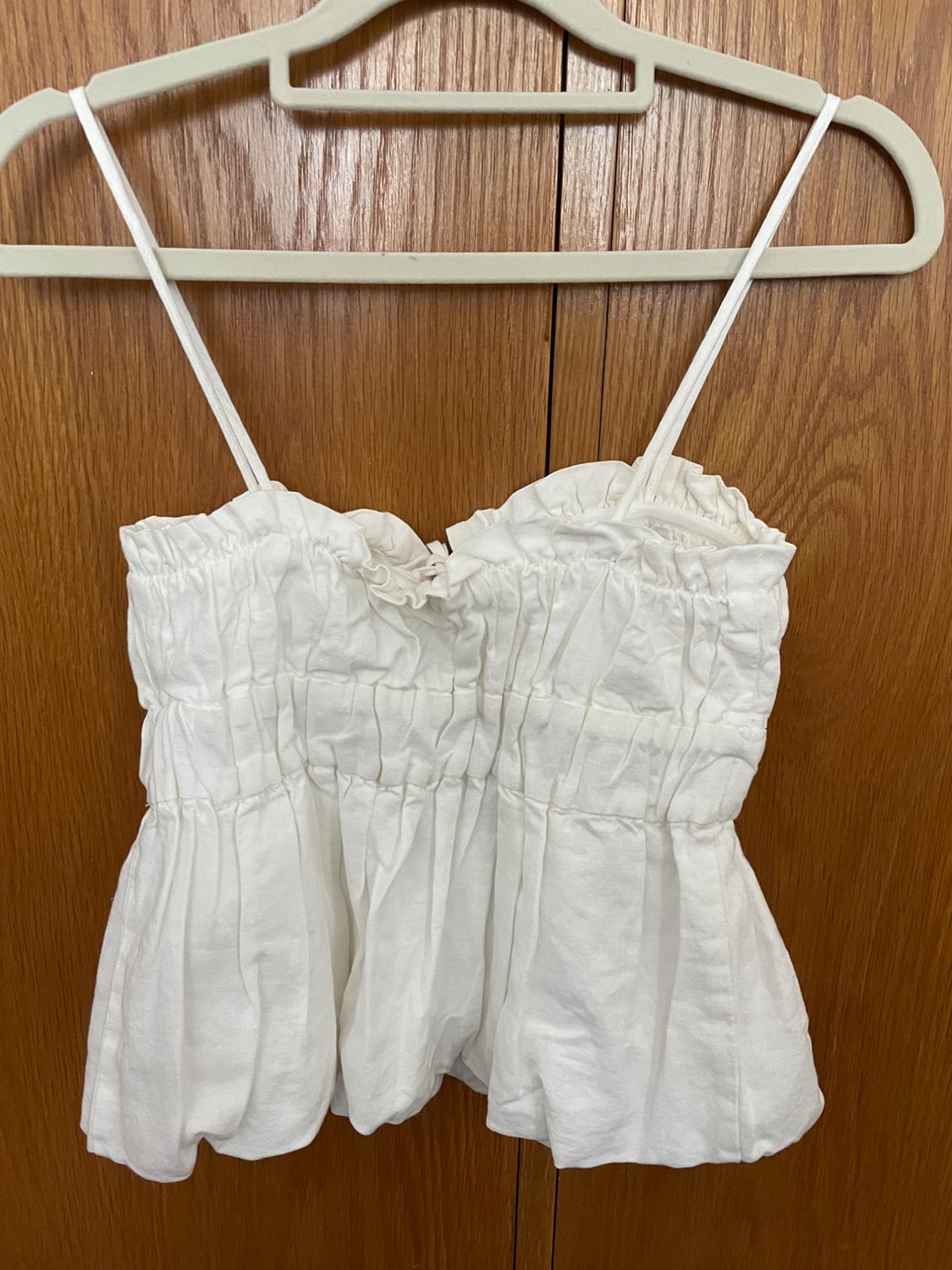 LINEN BLEND STRETCH TOP - Image 2