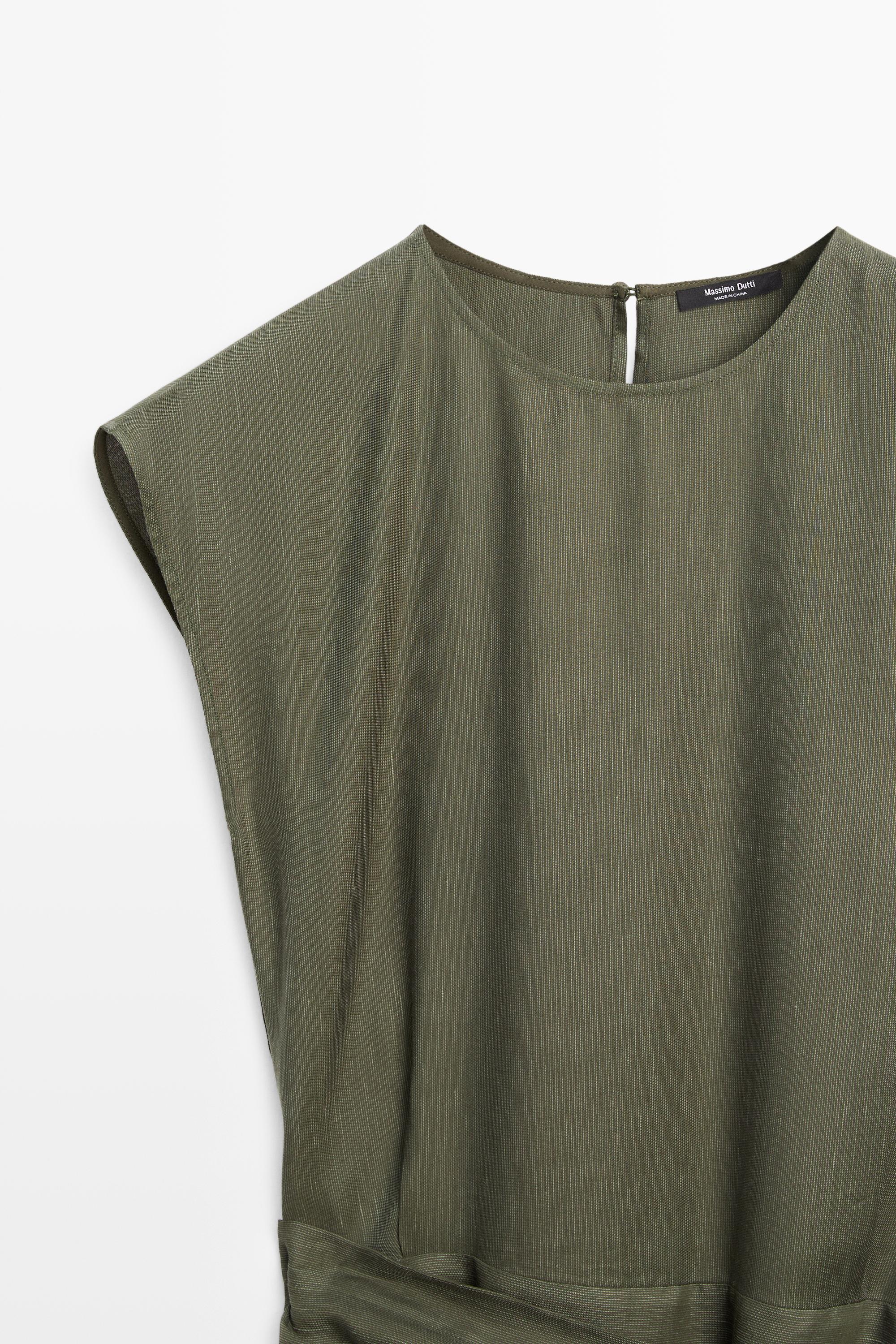 Midi dress with scarf detail