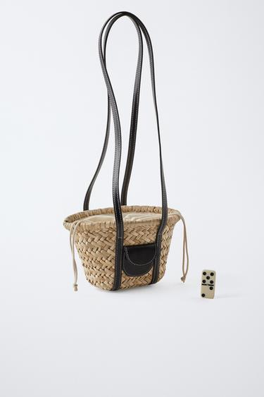 MINI PANIER EFFET RAPHIA - Blanc écru de Zara - Image 5
