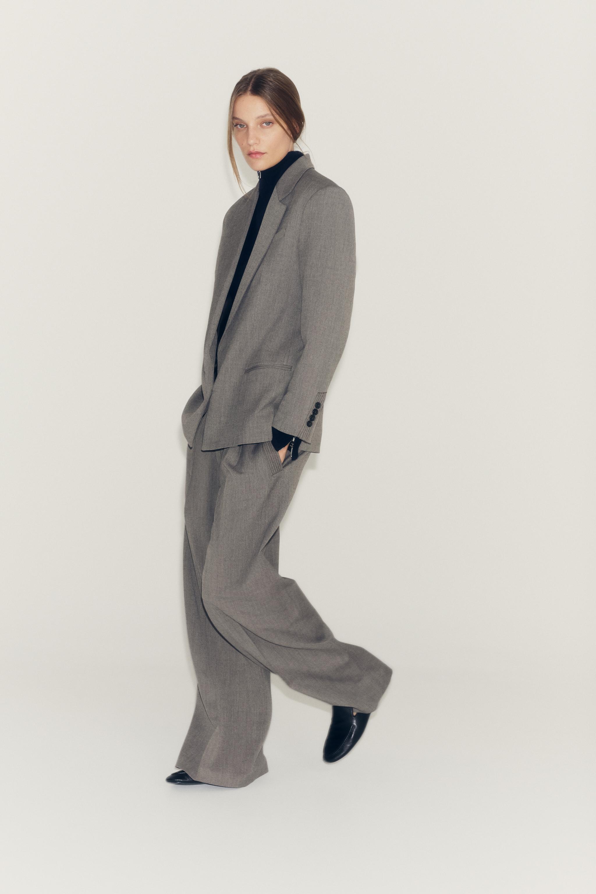 Женские брюки Zara ZW COLLECTION DARTED POCKET PANTS — фото 7