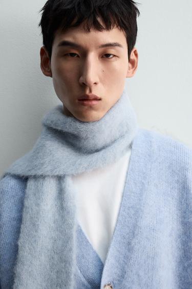 EMBROIDERED TEXT CARDIGAN - Sky blue by Zara