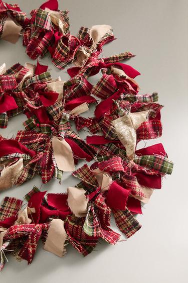 CHRISTMAS FABRIC GARLAND - Red by Zara - Image 2