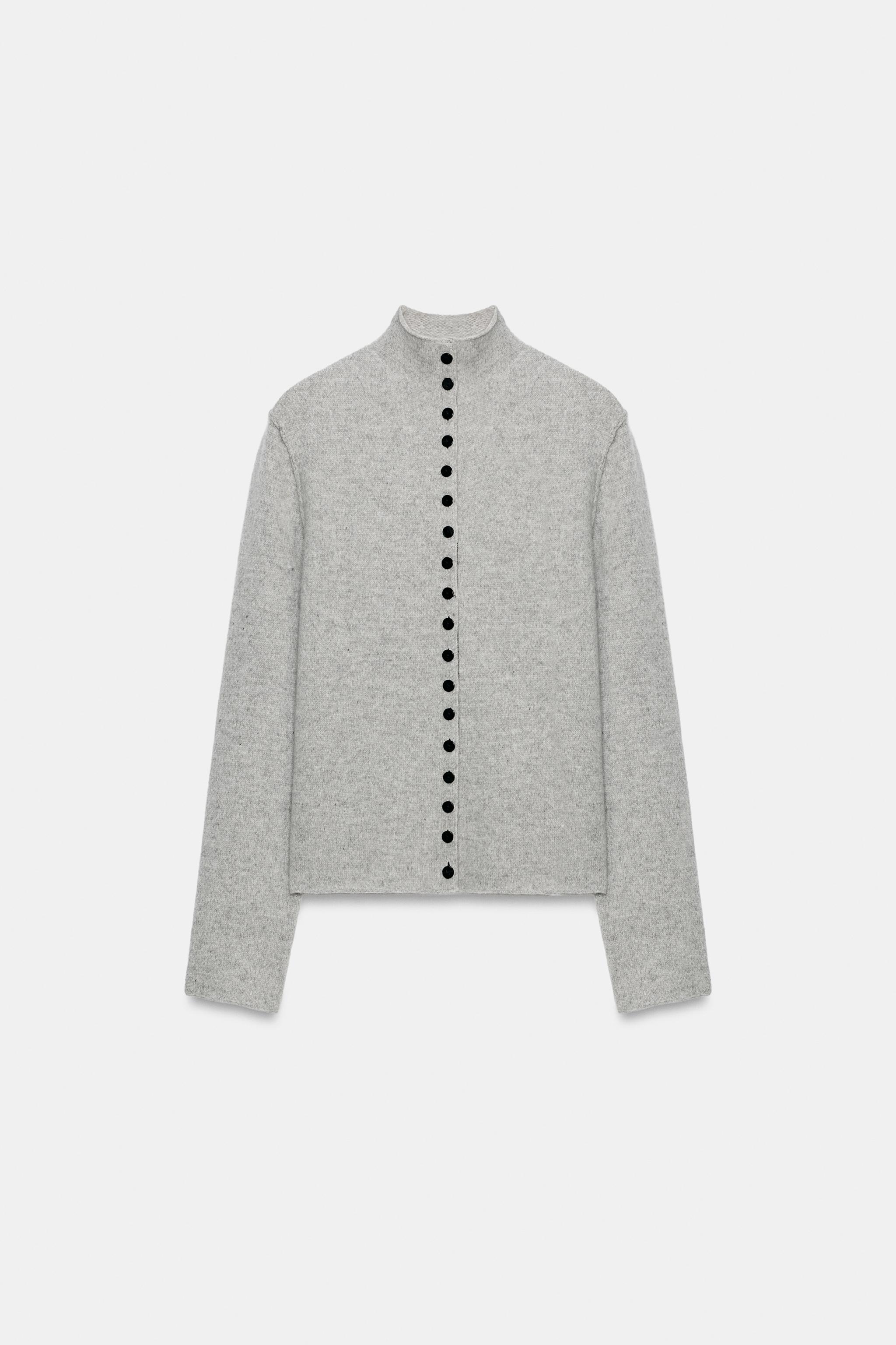 Женские куртки Zara 100% WOOL MOCK NECK JACKET — фото 6