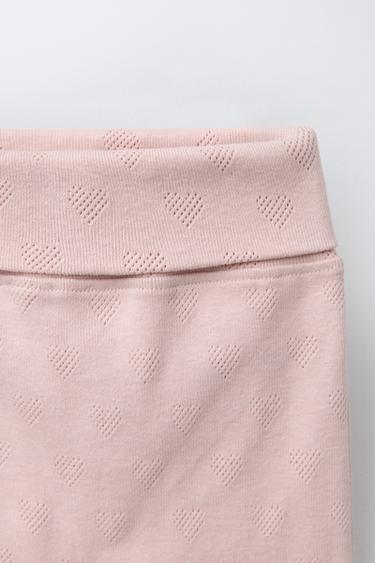 POINTELLE HEART LAYETTE SET AND POUCH - Pink by Zara - Image 4