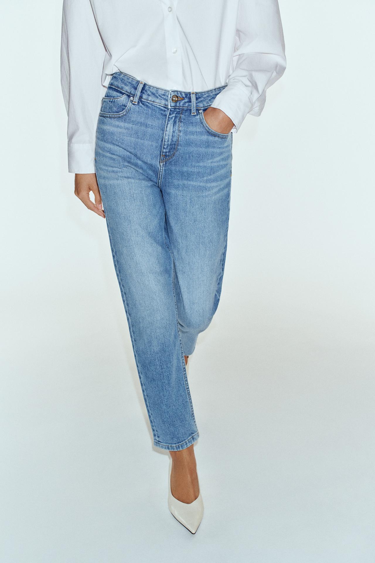 Z1975 HIGH-RISE MOM-FIT JEANS — Mid-blue