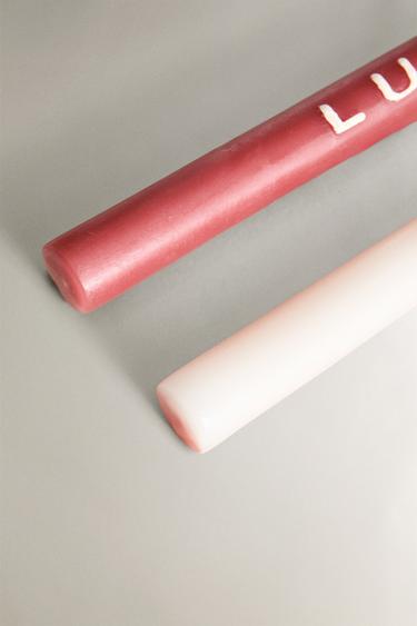 PACK OF LONG LUMIÈRE CANDLES (PACK OF 2) - Pinks by Zara - Image 3