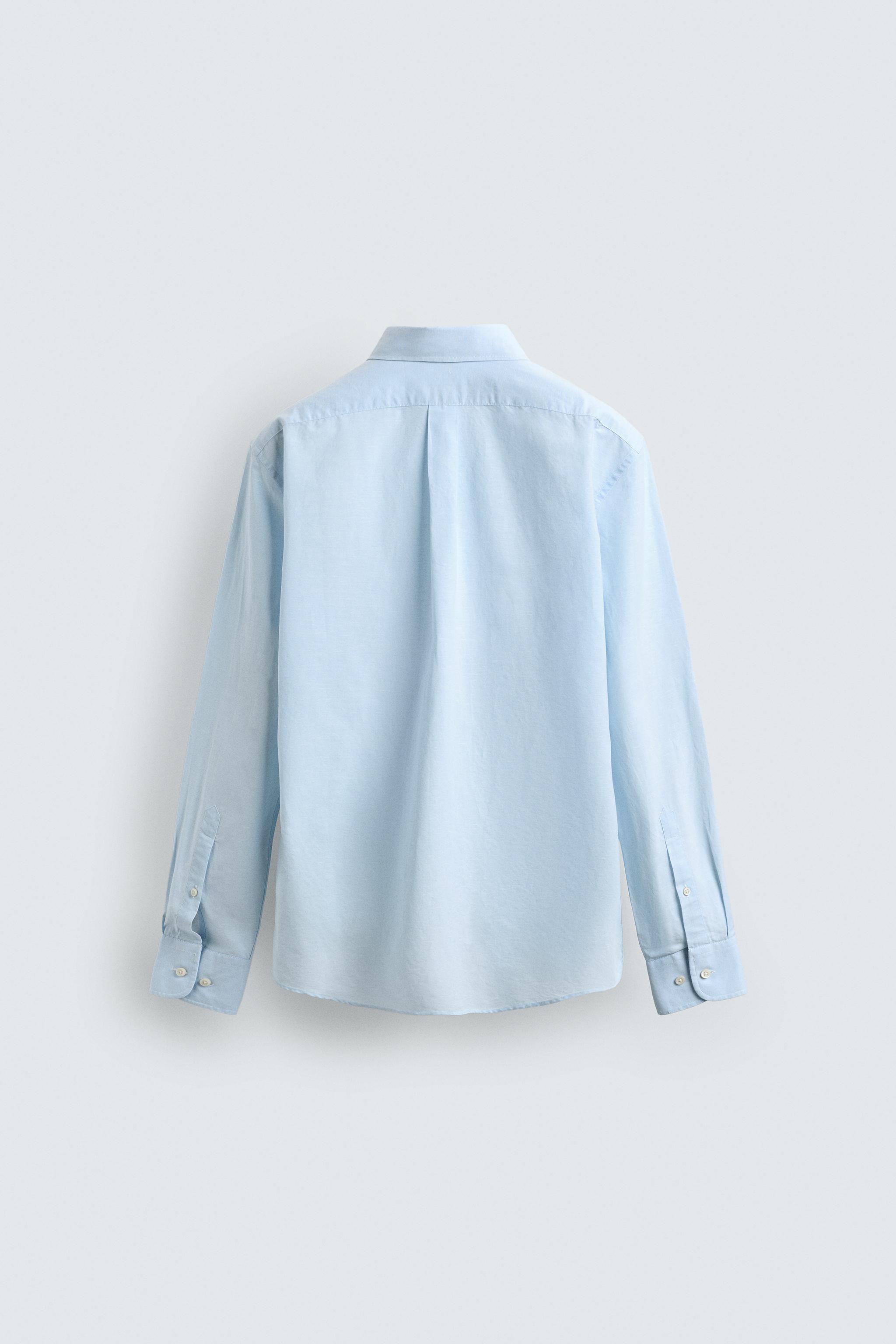REGULAR FIT COTTON-LINEN SHIRT