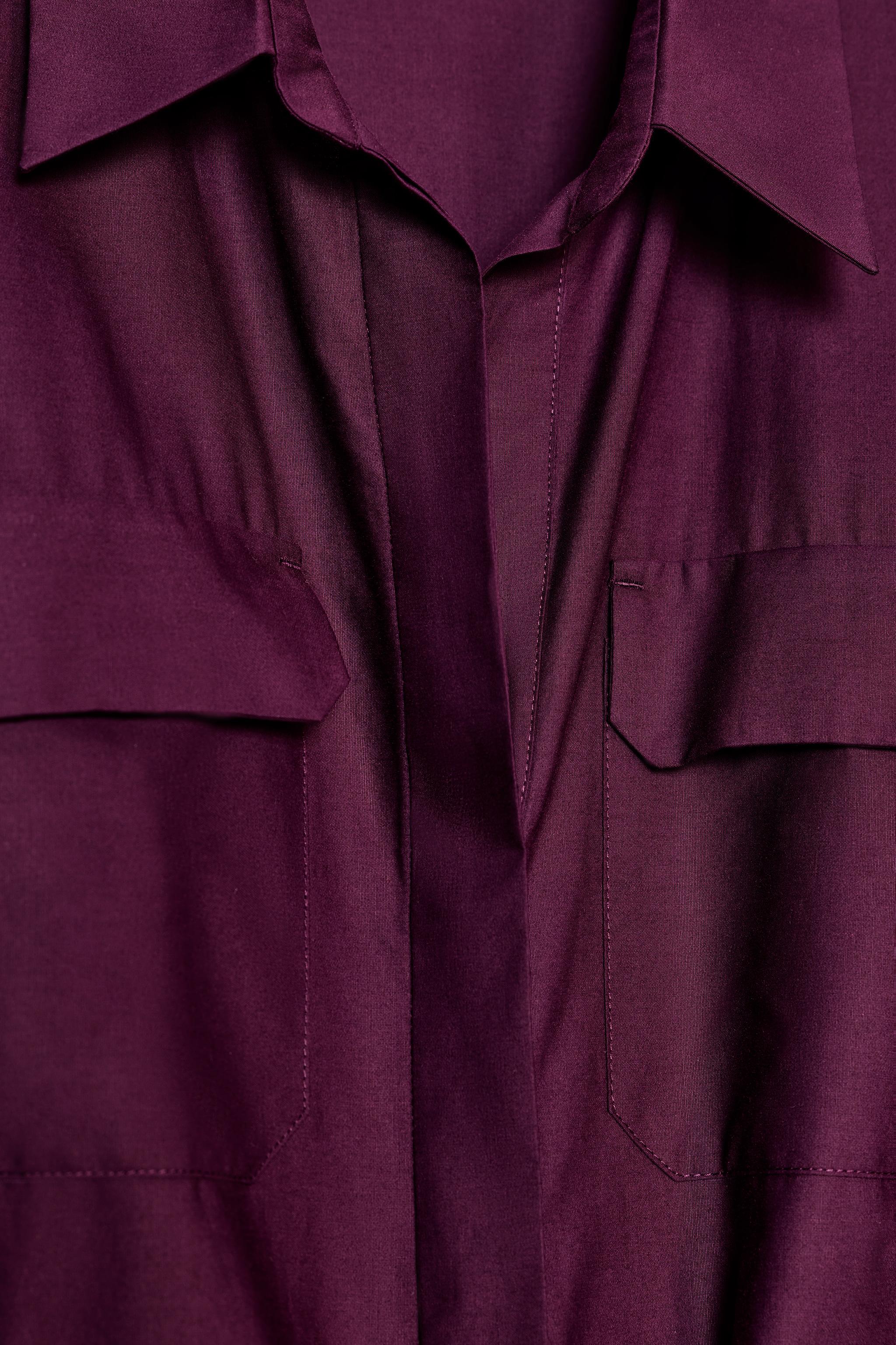 zara burgundy shirt dress Zara satin oversized shirt dress pink marsala color