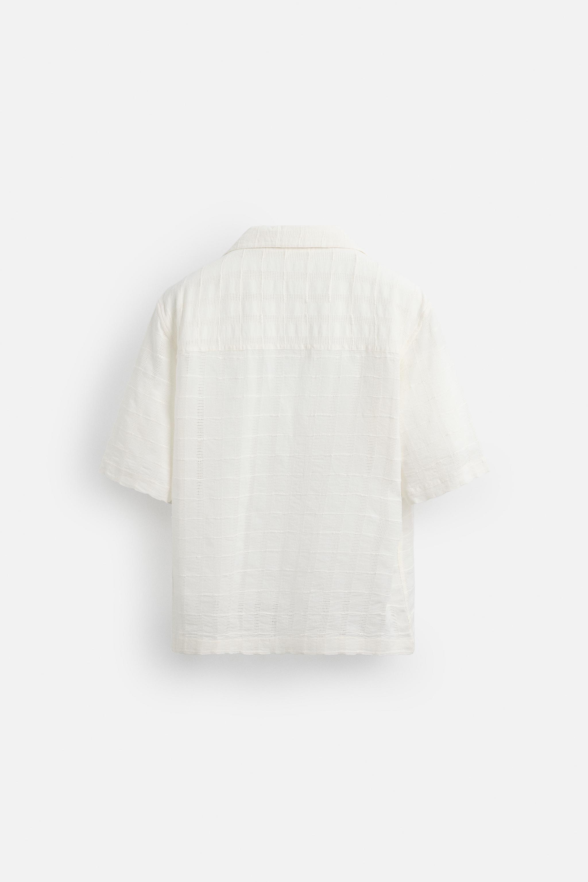 OPENWORK TEXTURED SHIRT - Oyster-white | ZARA United States
