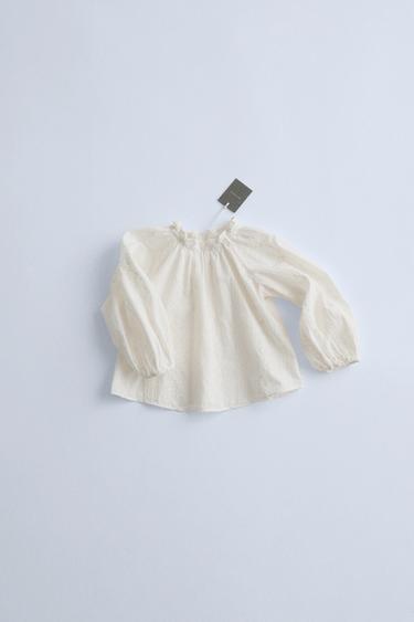 TIMELESZ - EMBROIDERED BLOUSE - Ecru by Zara - Image 0