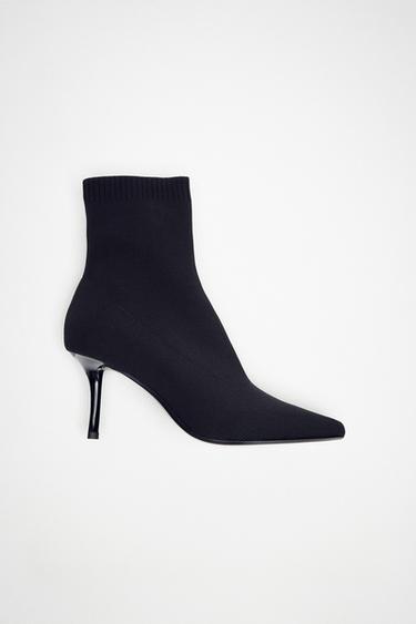 FABRIC ANKLE BOOTS - Black by Zara