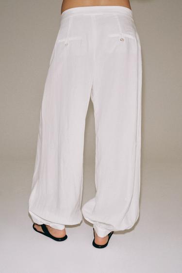 PANTALON BOUFFANT ZW COLLECTION - Blanc de Zara - Image 2