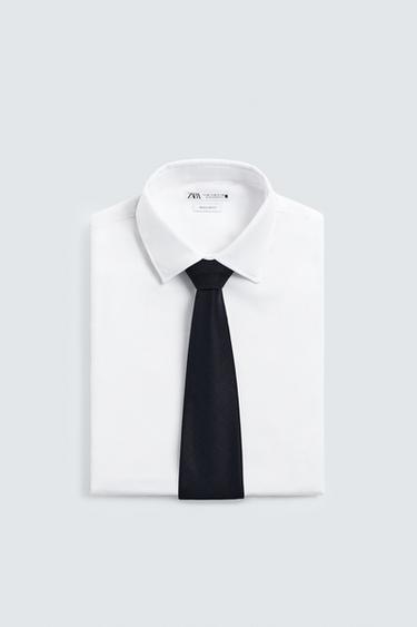 CRAVATE 100% LAINE - Bleu marine de Zara - Image 2