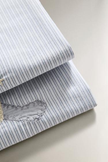 ENSEMBLE DRAPS MINILIT BÉBÉ COTON LAPIN - Bleu de Zara - Image 3