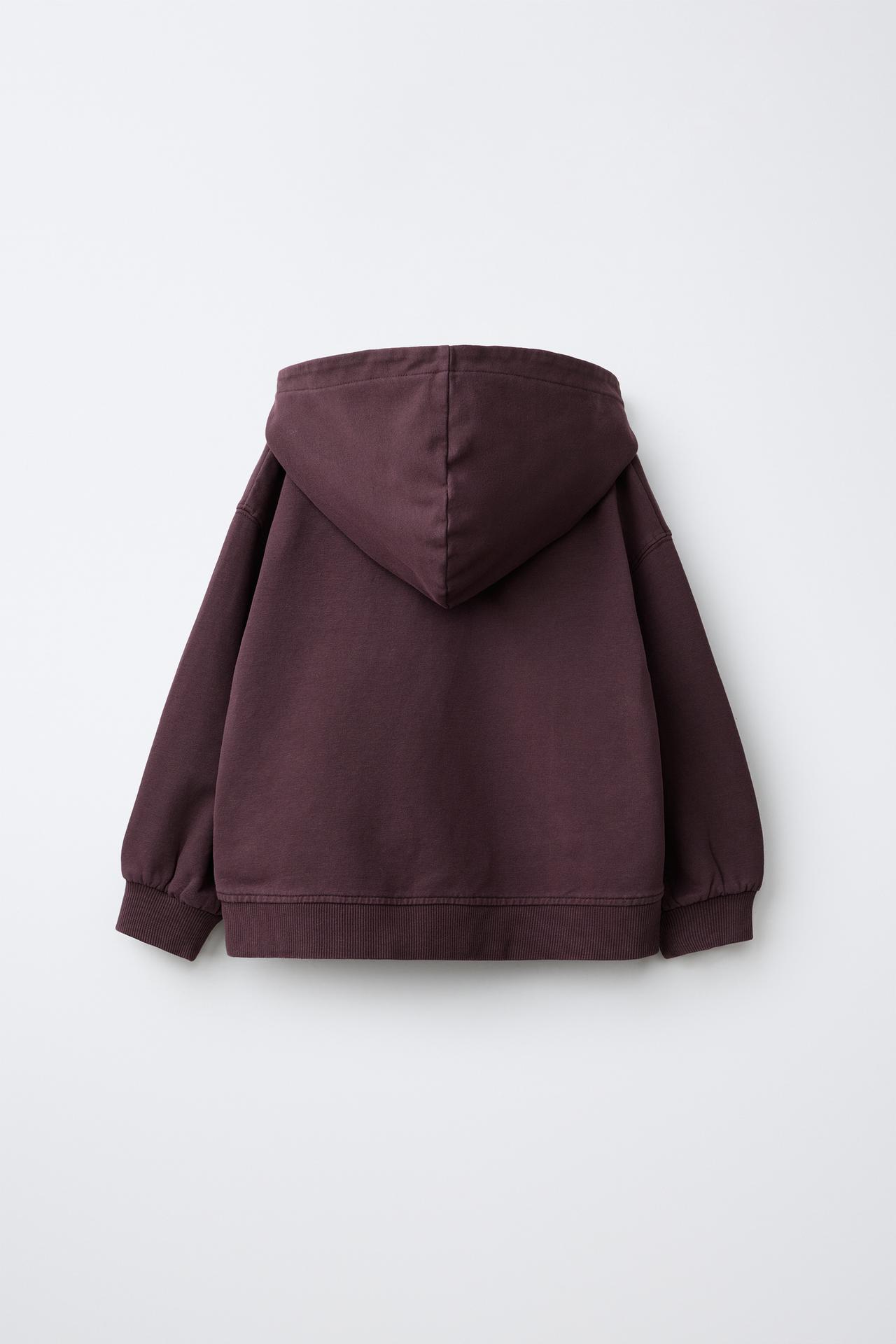 ZIP-UP HOODIE — GARNET