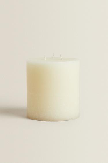 LARGE DECORATIVE CANDLE - White by Zara - Image 2