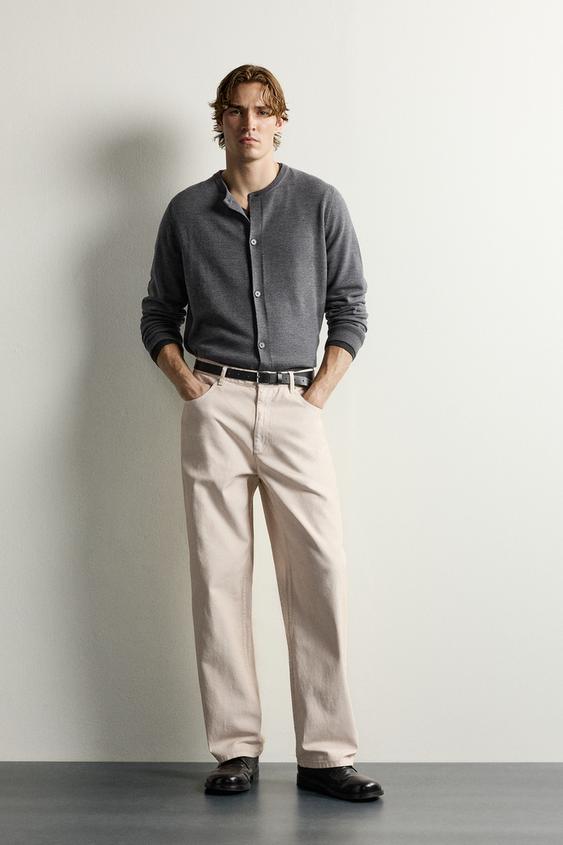 WASHED STRAIGHT-LEG TROUSERS - Vanilla by Zara - Image 0