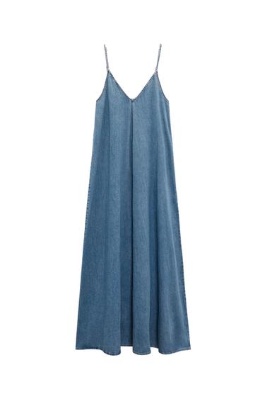 DENIM TRF MIDI DRESS