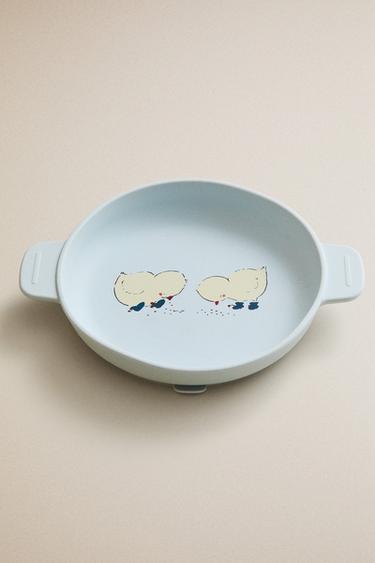 CHILDREN'S CHICK SILICONE PLATE - Blue by Zara - Image 5