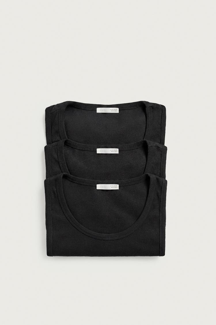 Paquete de 3 tops básicos de tirantes 3