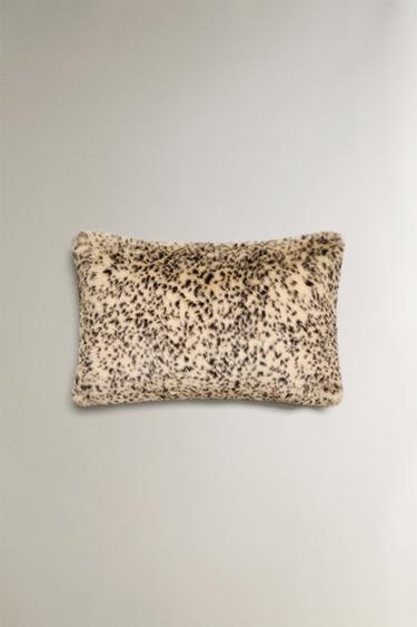 CAPA DE ALMOFADA COM ANIMAL PRINT - Creme da Zara - Imagem 0