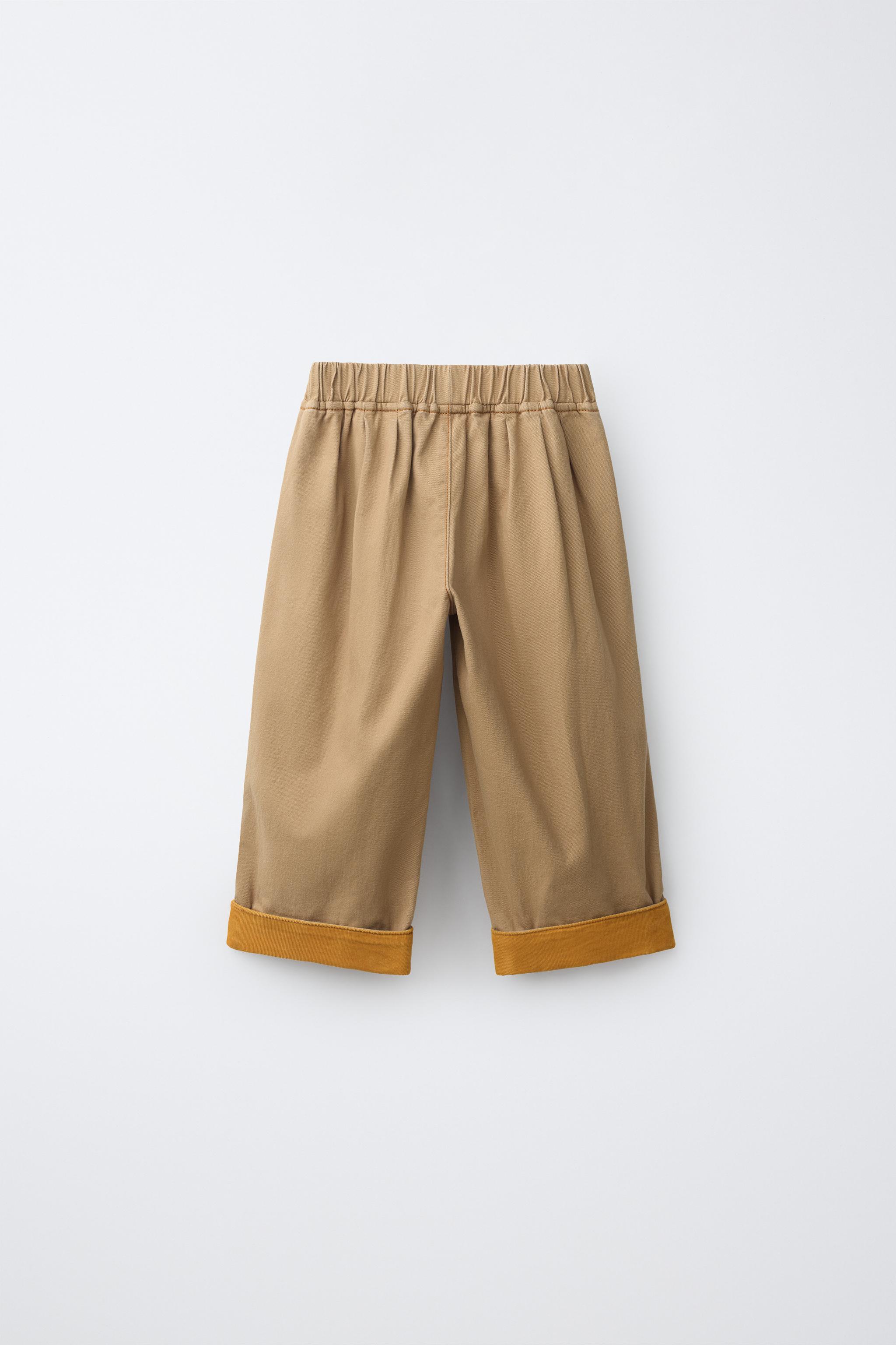 SOFT TOUCH CUFFED BALLOON PANTS — Mid-camel
