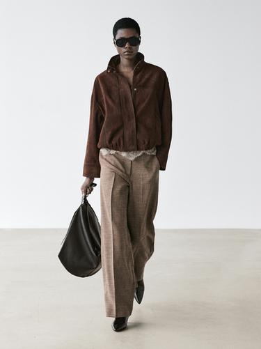 Zara Wide-leg voluminous wool blend trousers - 211