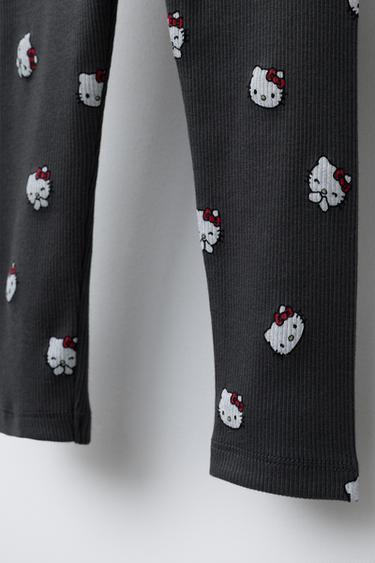 LEGGING CÔTELÉ HELLO KITTY © SANRIO - Gris anthracite de Zara - Image 3