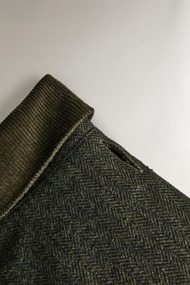 WOOL BLEND PET COAT WITH COLLAR - Green by Zara - Image 1