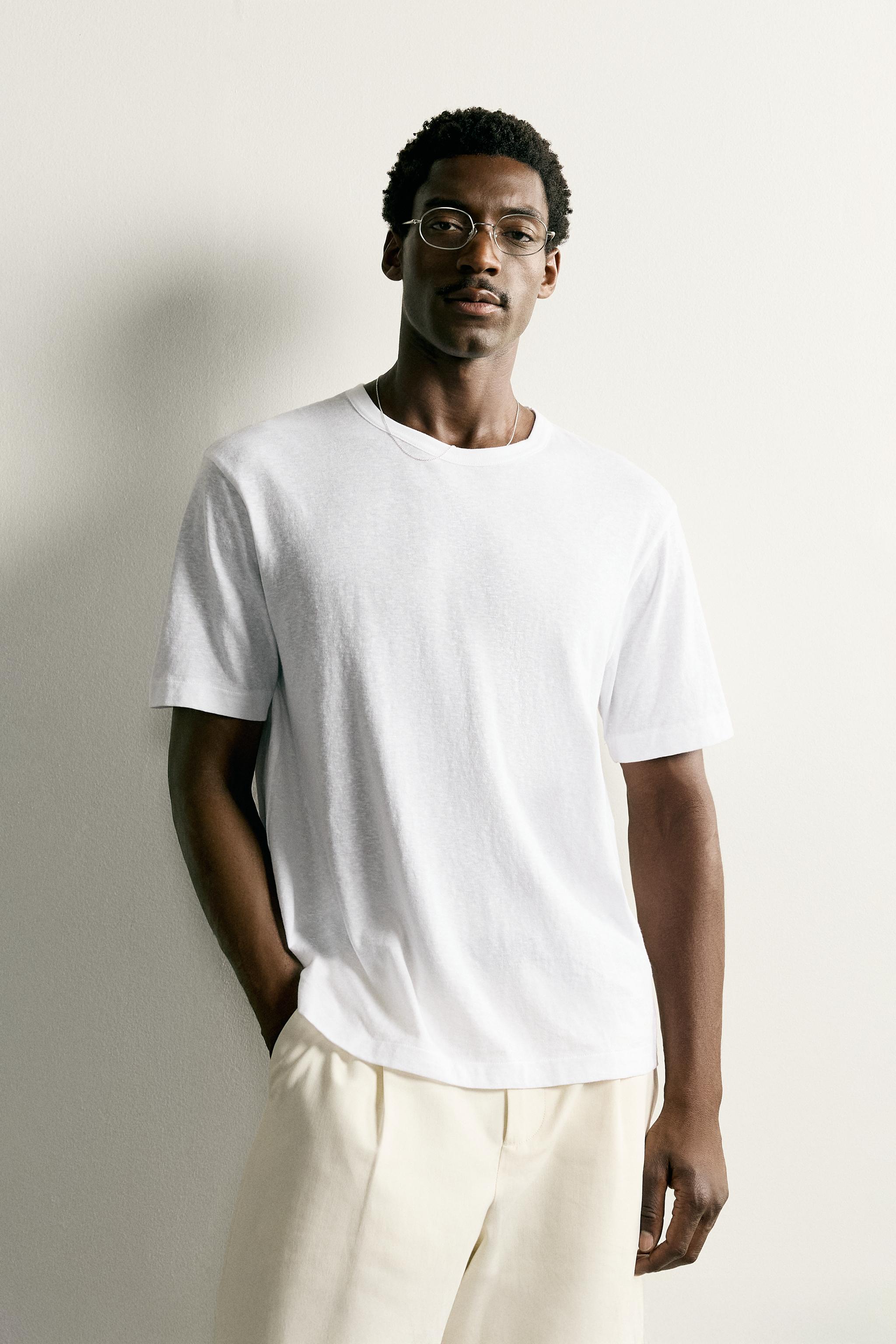 LIGHTWEIGHT REGULAR FIT T-SHIRT — Ecru