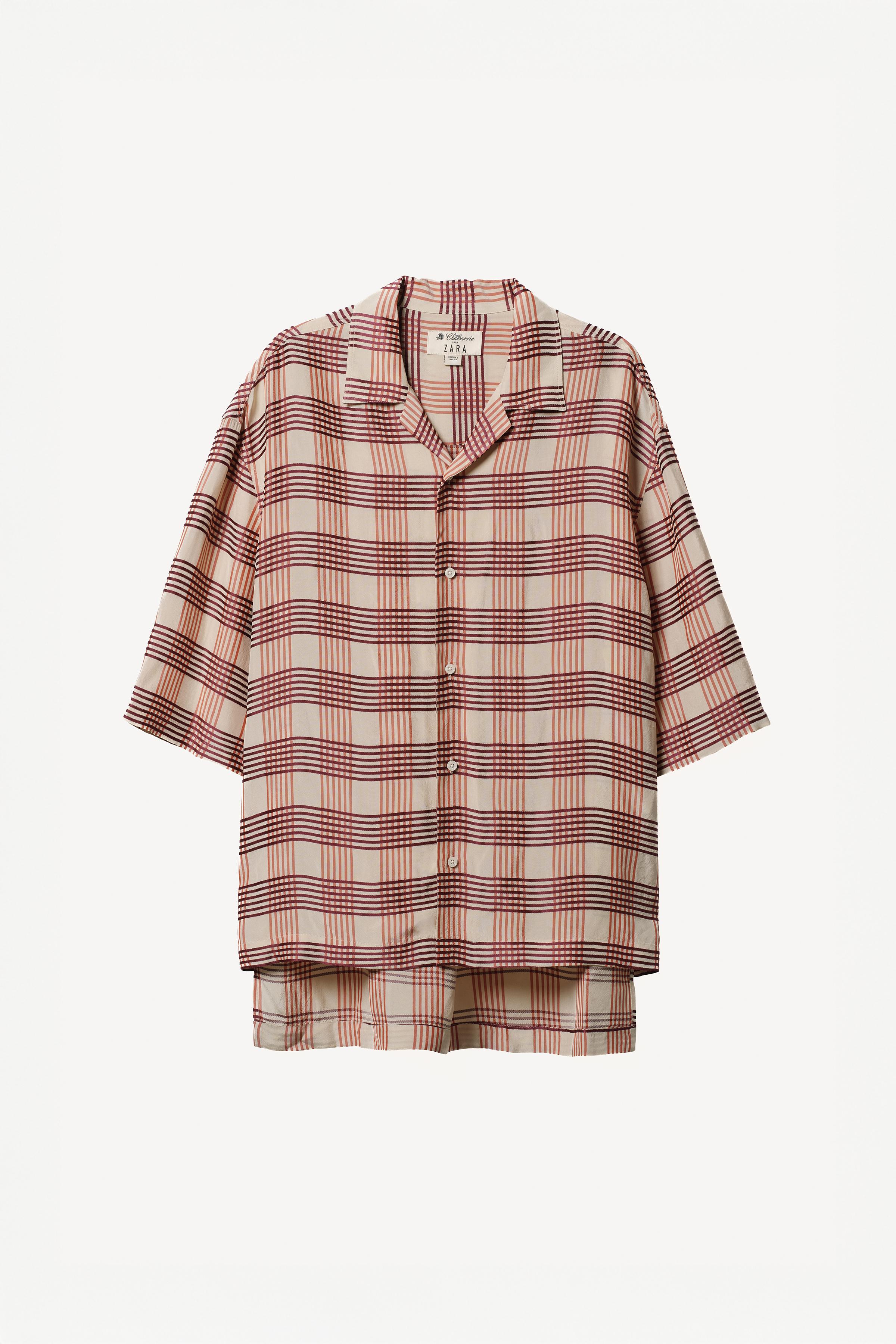 WILLY CHAVARRIA X ZARA PLAID OVERSIZED SHIRT