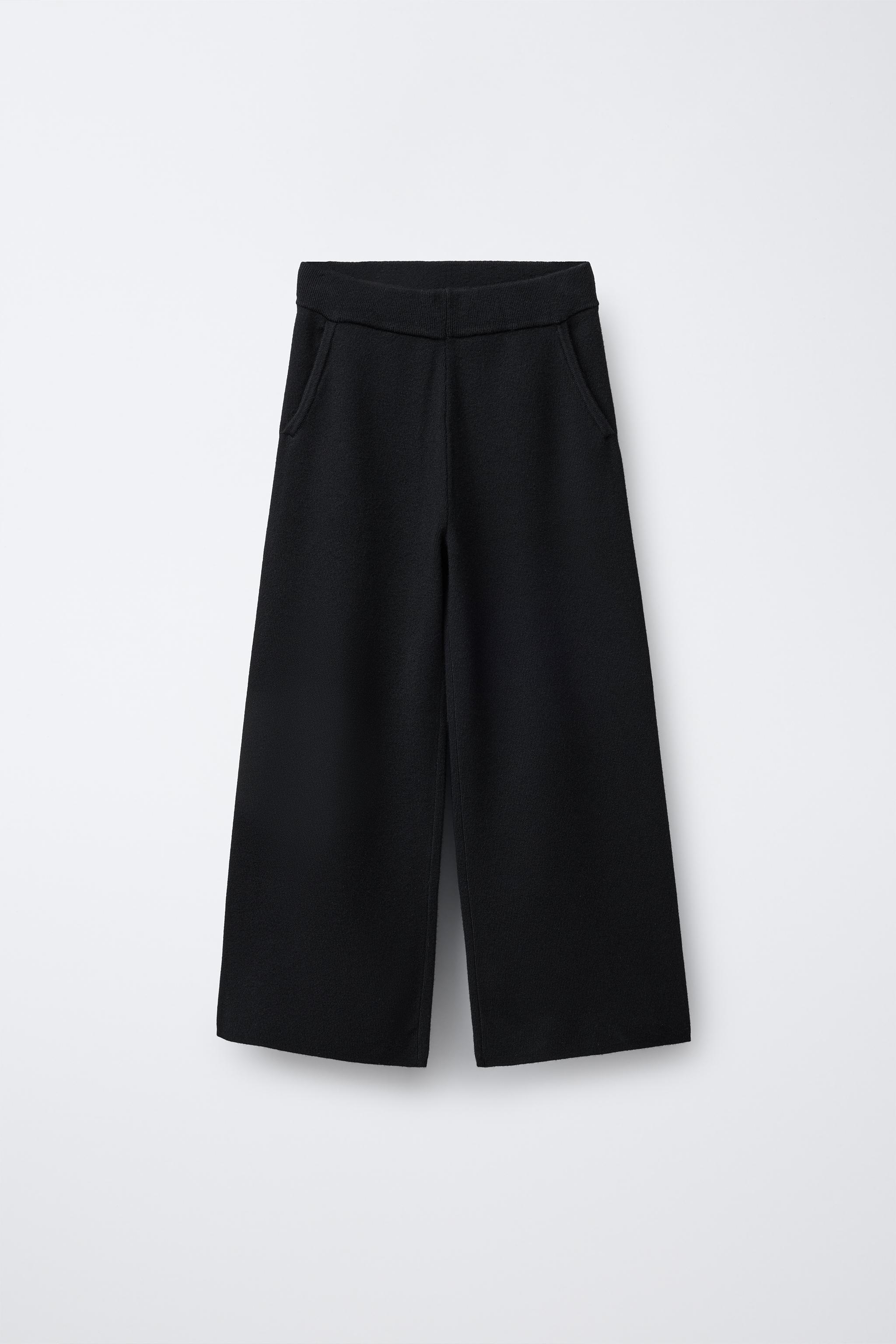 ニットワイドレッグパンツ - ブラック | ZARA Japan / 日本