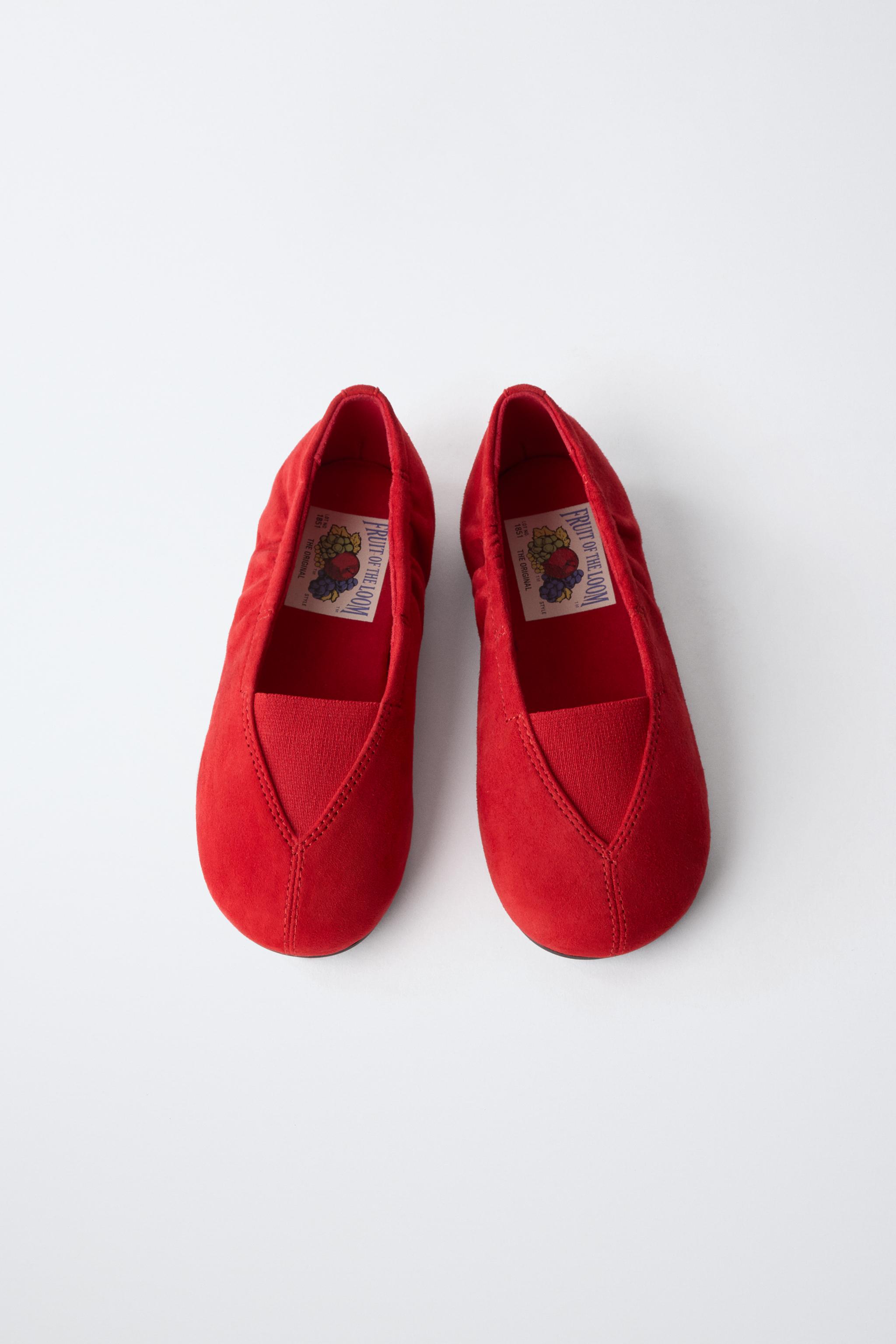 BALLERINES EN CUIR FRUIT OF THE LOOM™