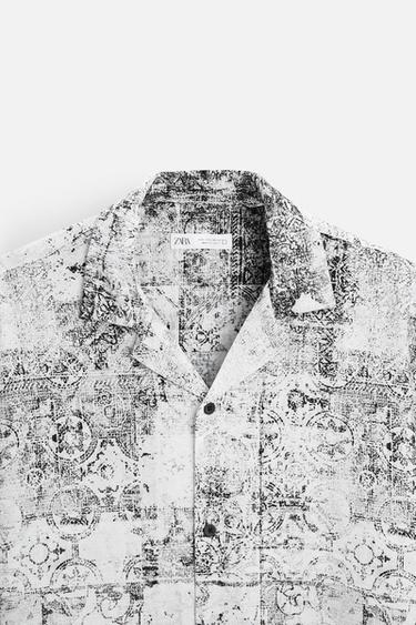ABSTRACT PRINT SHIRT - Black / White by Zara - Image 7