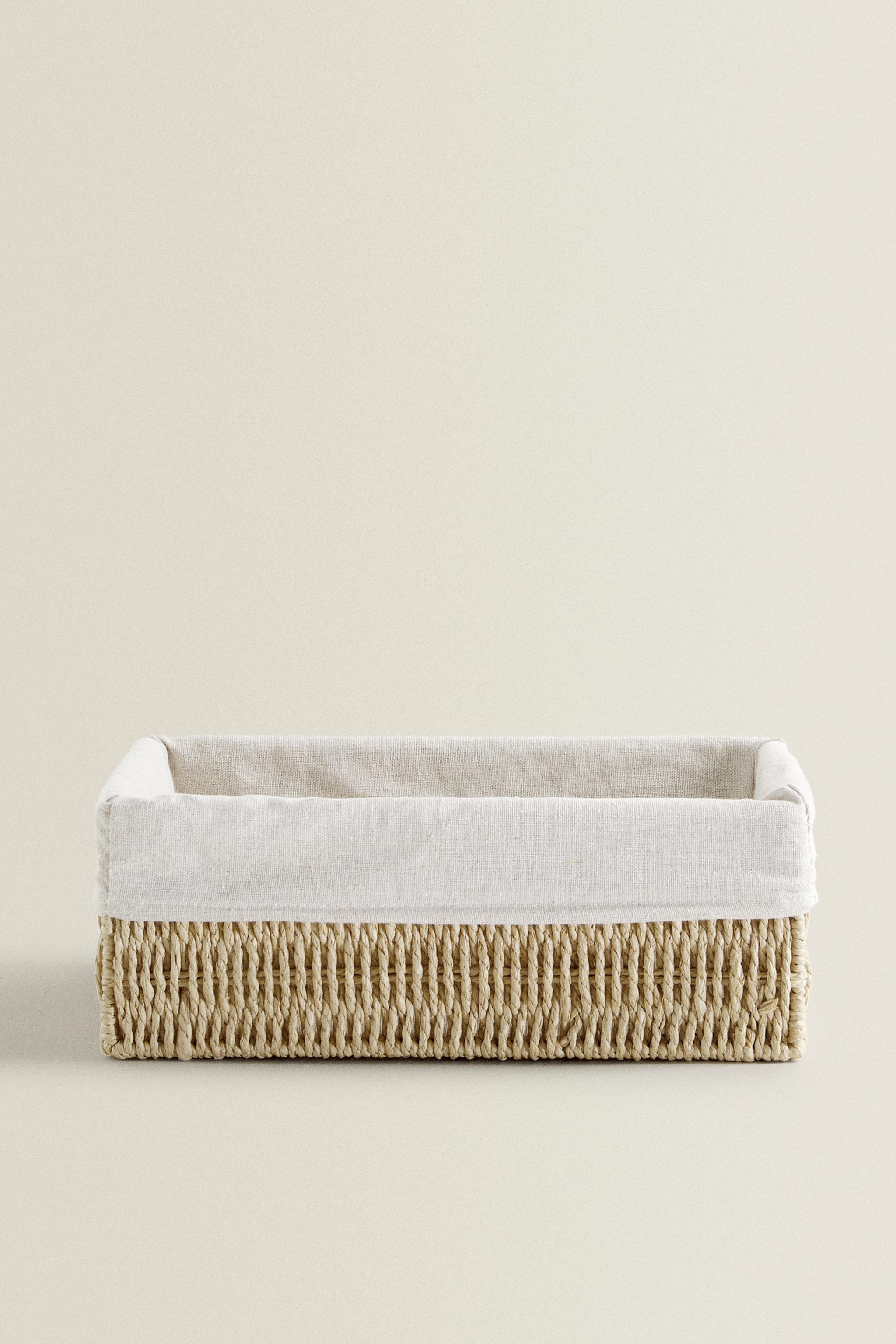RECTANGULAR FABRIC INTERIOR BASKET