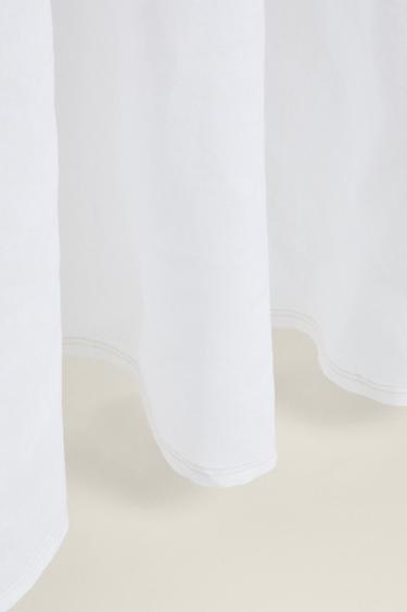 DOUBLE WIDTH LINEN CURTAIN WITH MEDIUM OPACITY - White by Zara - Image 4